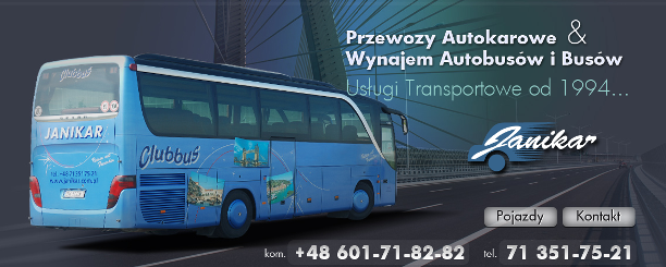 Janikar - wynajem autokarów Wrocław, wynajem autobusów, busów, autokaru, przewozy autokarowe, przewozy osobowe, transport osobowy, przewóz osób Dolny Śląsk, autokary wynajem